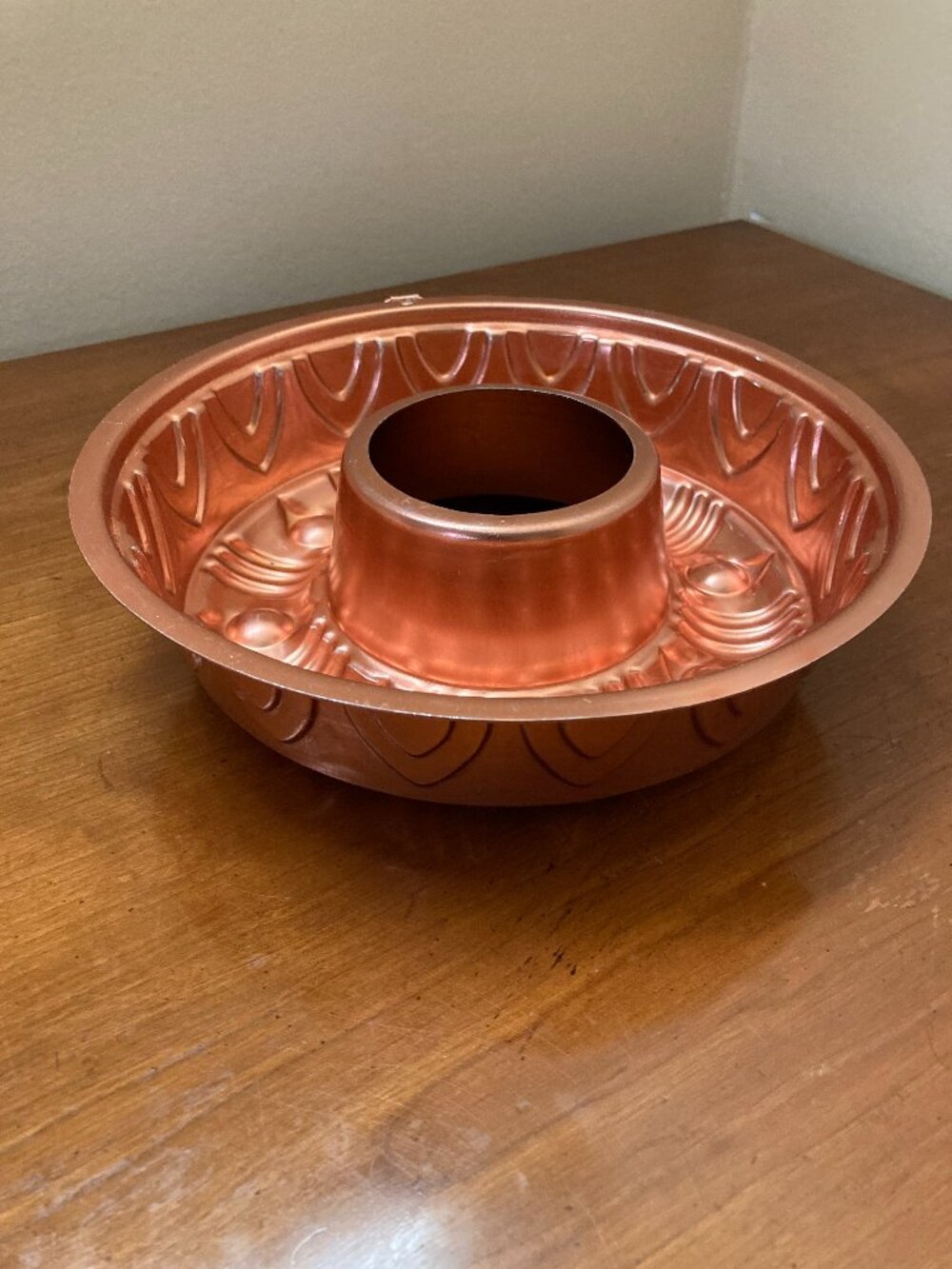 Vintage Aluminum Jello Mold Copper Color Bundt Cake Pan